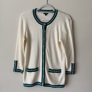 Talbots Textured Cardigan with Pearl Buttons Women’s XS